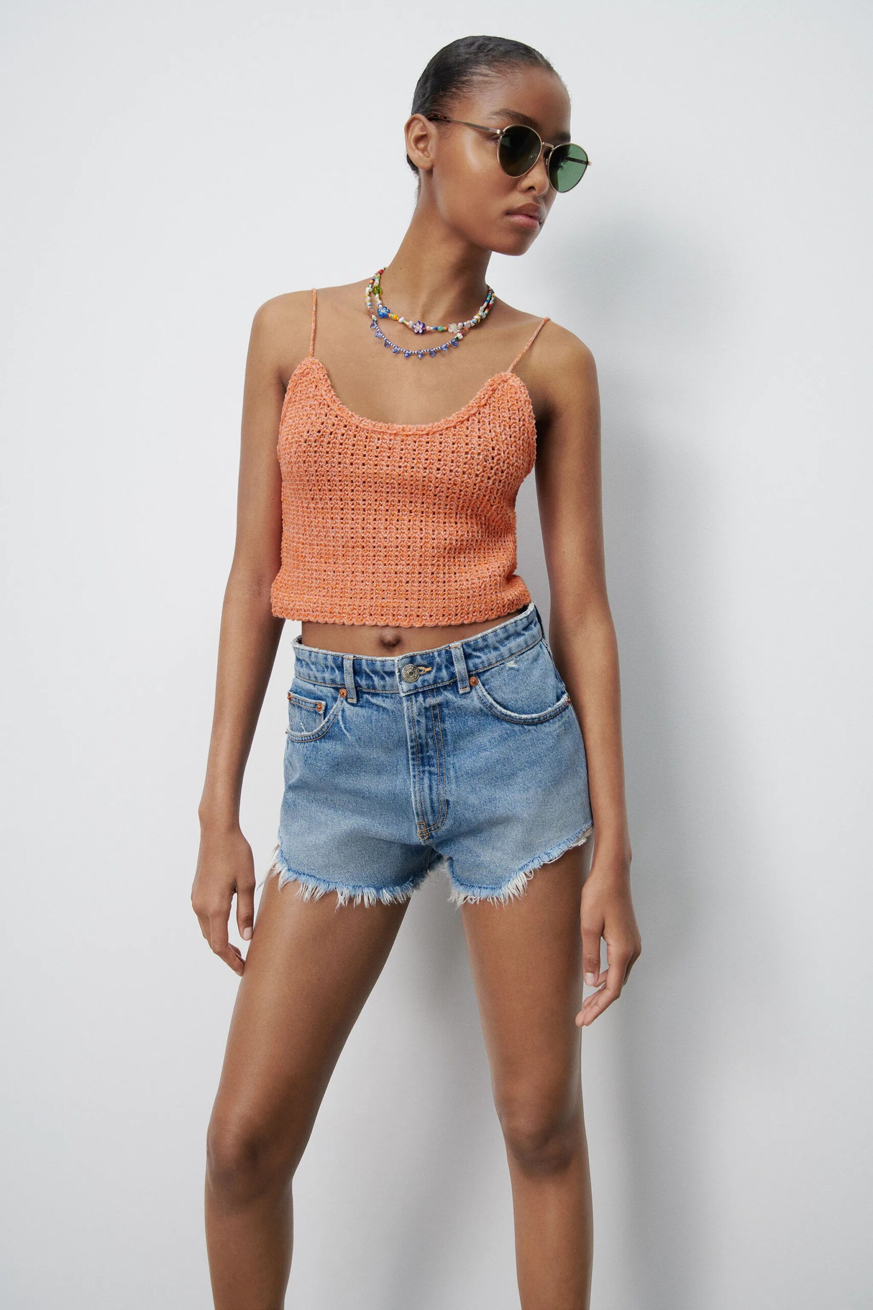 High Waisted Five Pocket Shorts - Gambar 3